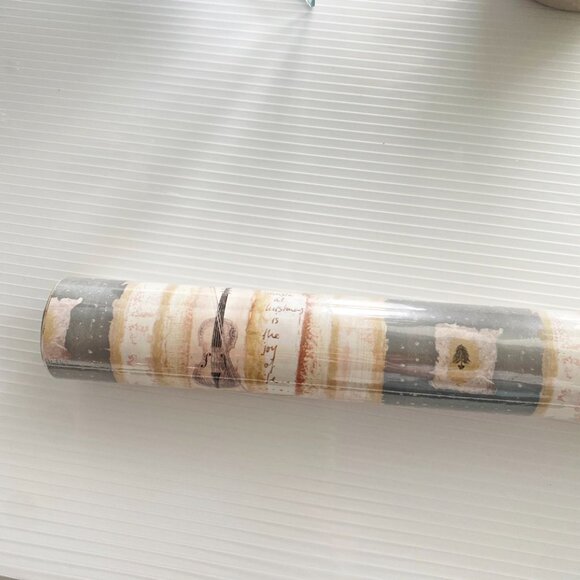 VTG Jessica Stewart Mozart's Violin Christmas Wrap  & Matching Tissue #6976 NOS - Picture 5 of 10